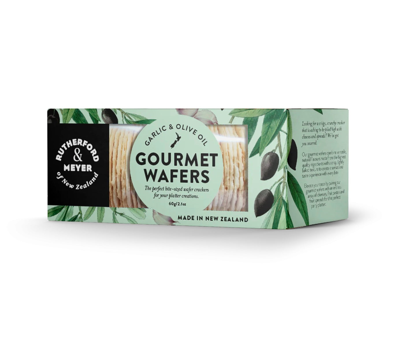 Rutherford & Meyer | Gourmet Wafers – Garlic & Olive Oil