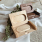 The Curvy Wooden Mini Box + USB set with engraving