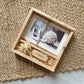 Wooden Photo Box with USB Slot + Engraved Lid