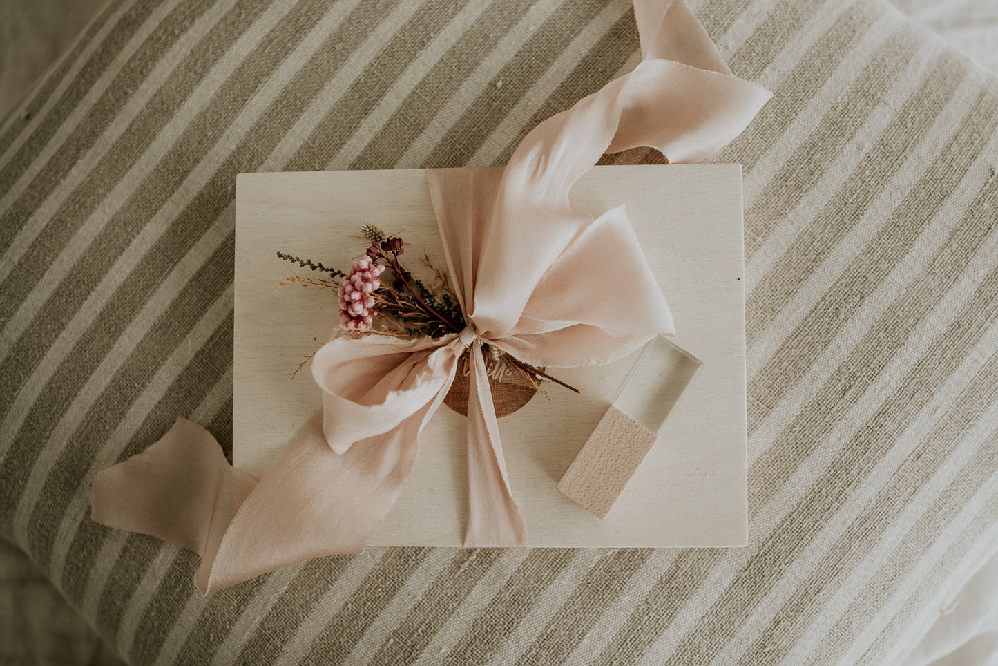 Slim Wooden Photo Box with Engraving - Bespoke Gift Boxes
