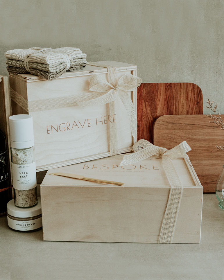 ** ADD WOODEN BOX WITH ENGRAVED LID **