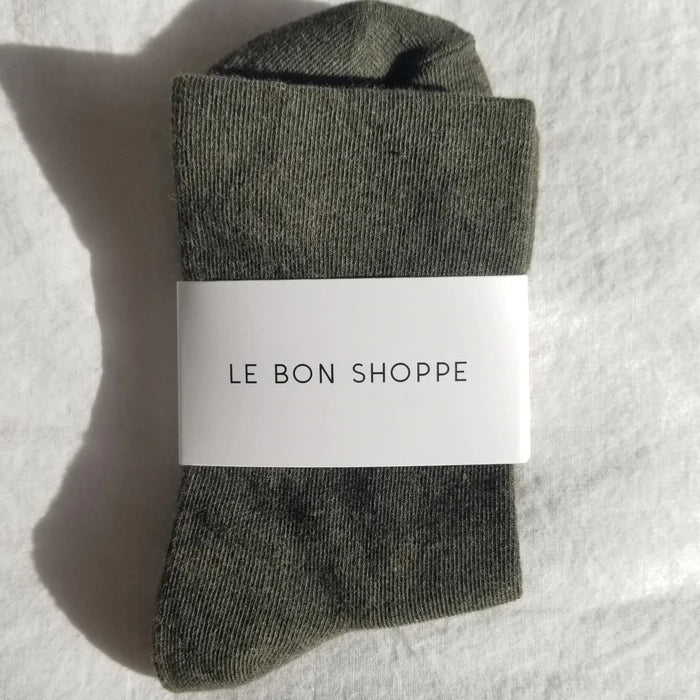 Le Bonne | Sneaker Socks -  Olive